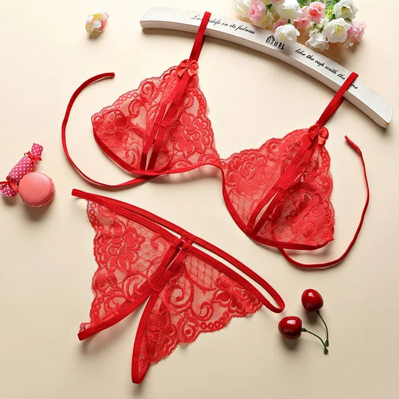 Damen Bikini BH Set Tanga Höschen Sexy Schlüpfer Slip Dessous Unterwäsche