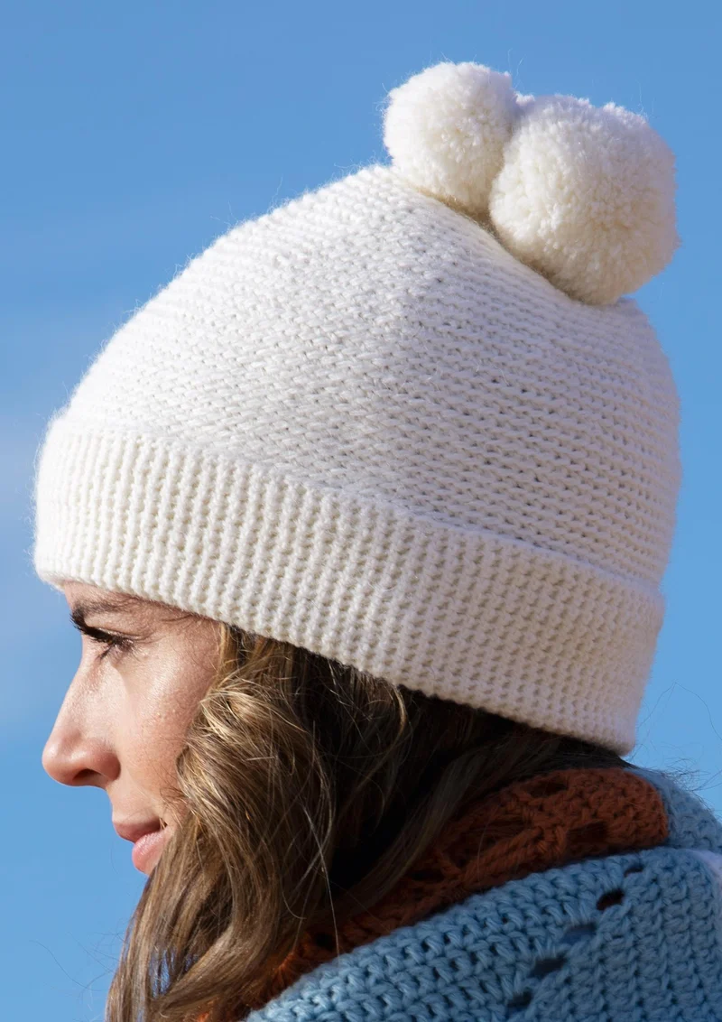 Häkelmütze Pomponpom