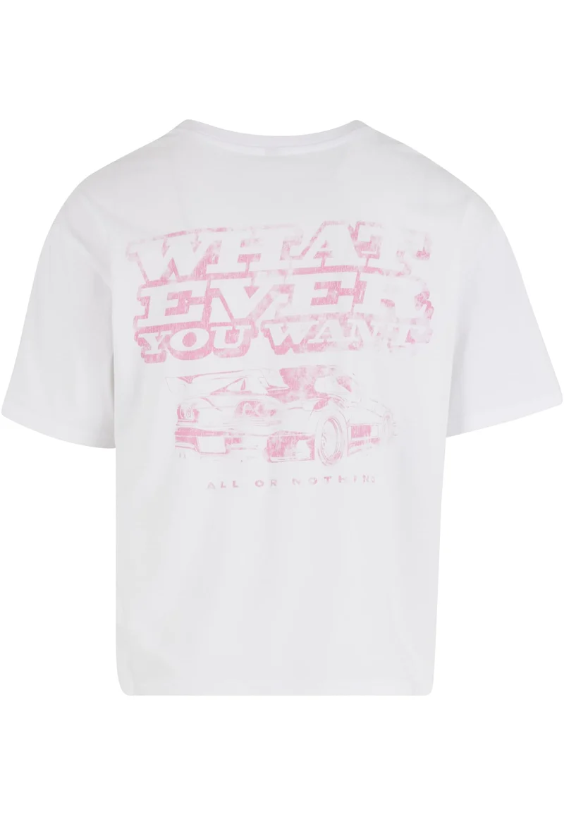 MT What Ever Car Cropped Oversize Tee