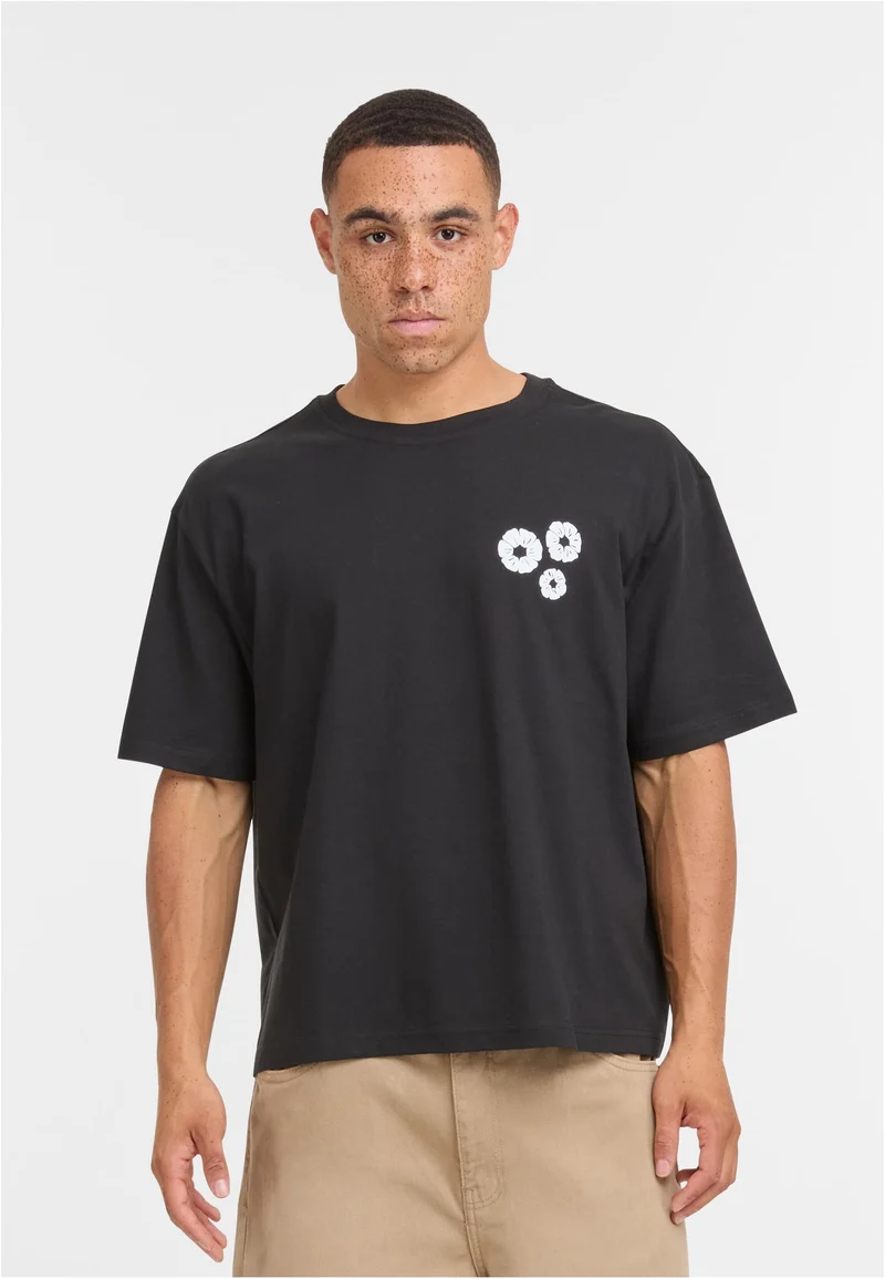MT Bold Flowers Cropped Oversize Tee