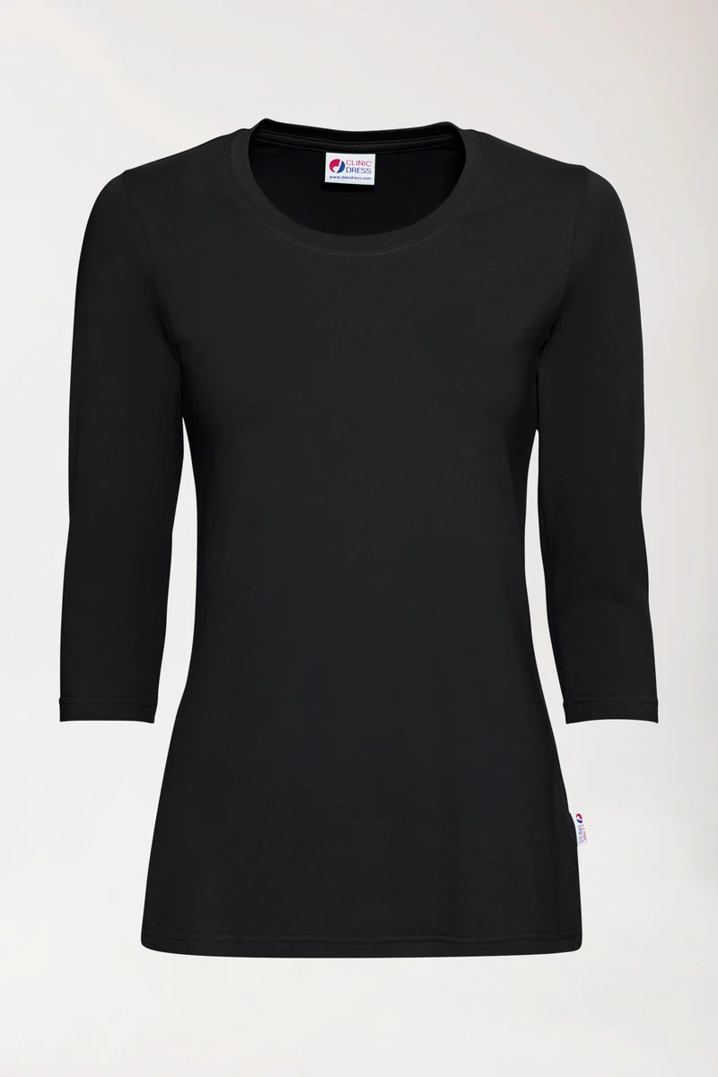 CORE Shirt Damen - 3/4 Arm schwarz