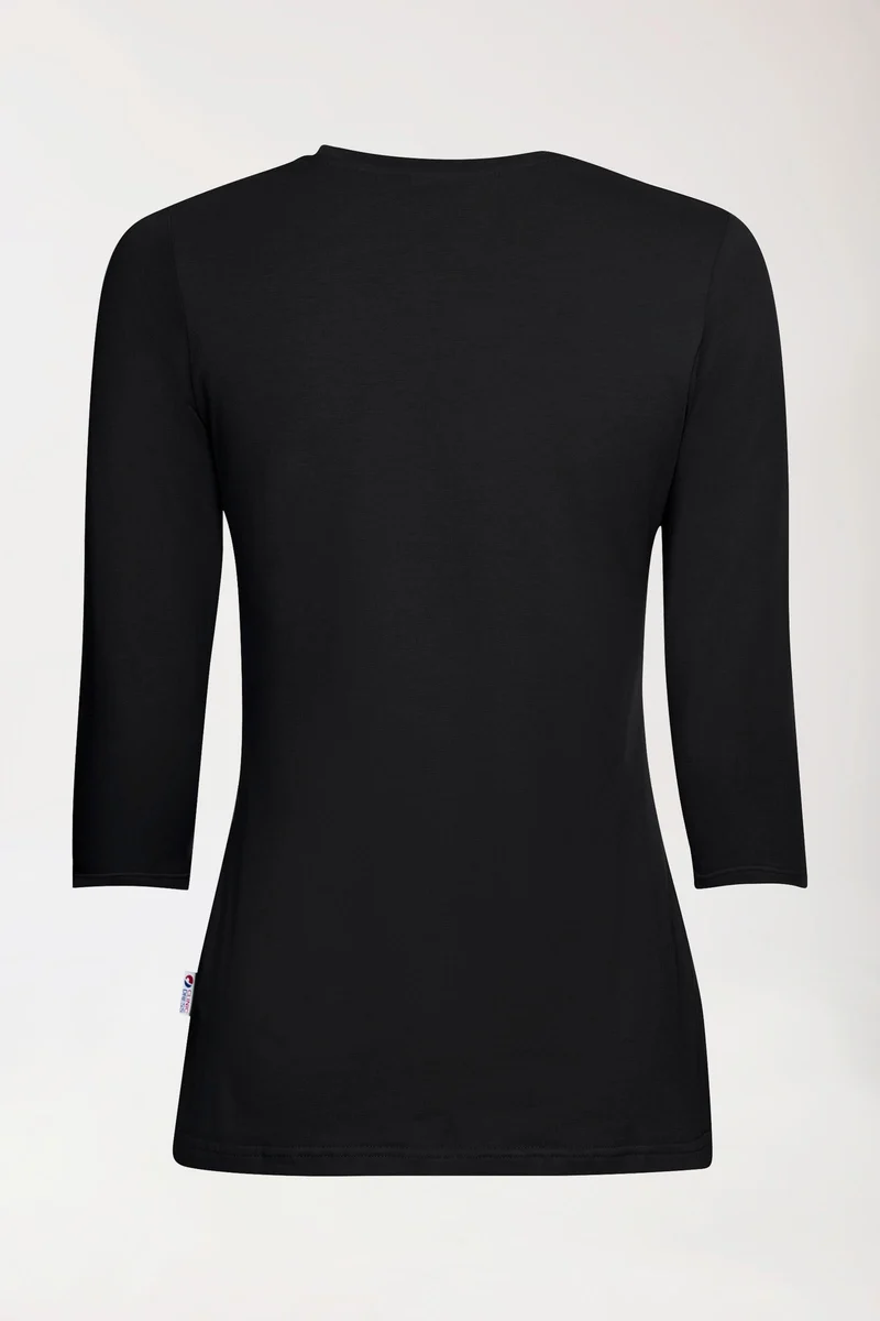 CORE Shirt Damen - 3/4 Arm schwarz
