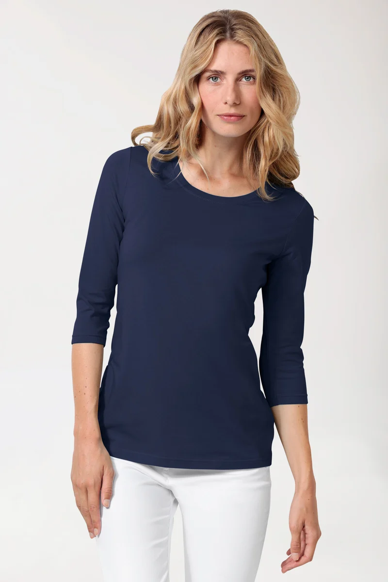 CORE Shirt Damen - 3/4 Arm navy