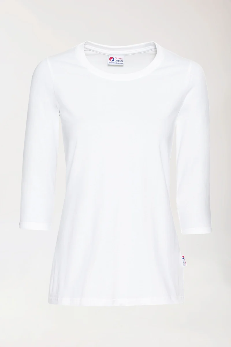 CORE Shirt Damen - 3/4 Arm weiß
