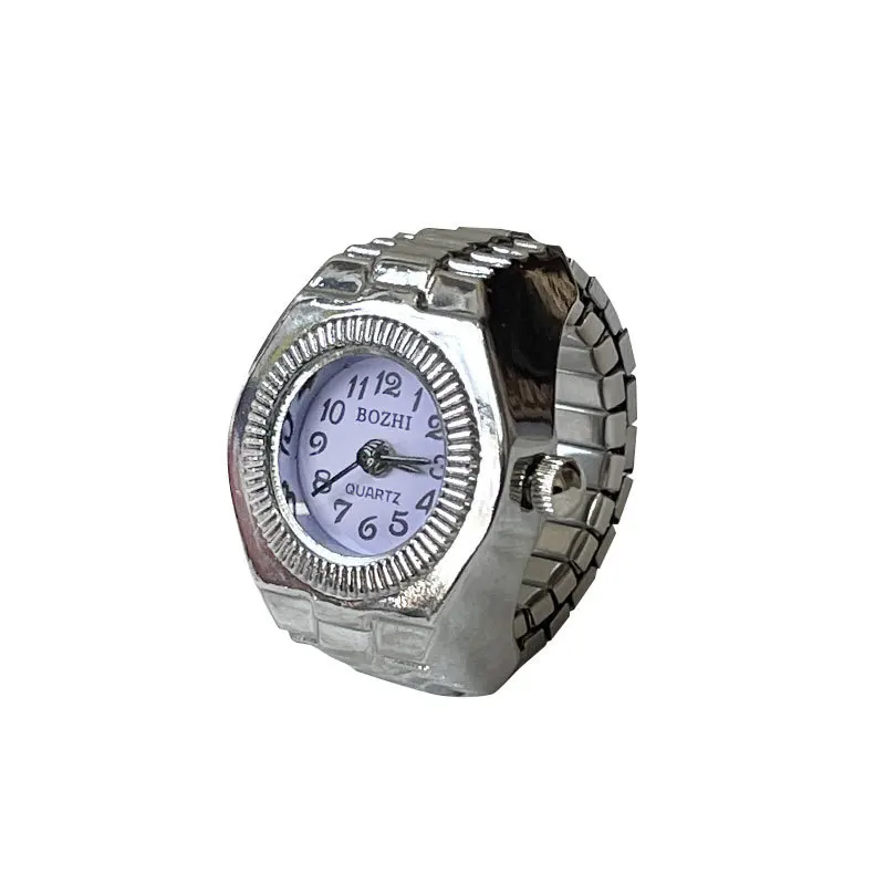 Fashion Fingeruhr Ringuhr Punk Finger Mini Uhr Quarzuhr Ring Herren Damen