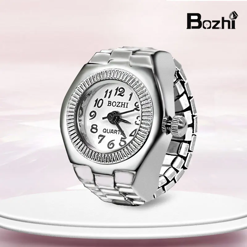 Fashion Fingeruhr Ringuhr Punk Finger Mini Uhr Quarzuhr Ring Herren Damen