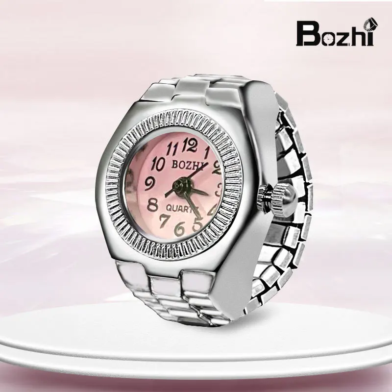 Fashion Fingeruhr Ringuhr Punk Finger Mini Uhr Quarzuhr Ring Herren Damen