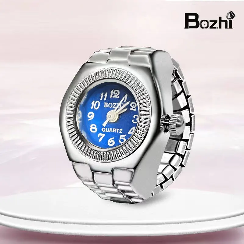 Fashion Fingeruhr Ringuhr Punk Finger Mini Uhr Quarzuhr Ring Herren Damen