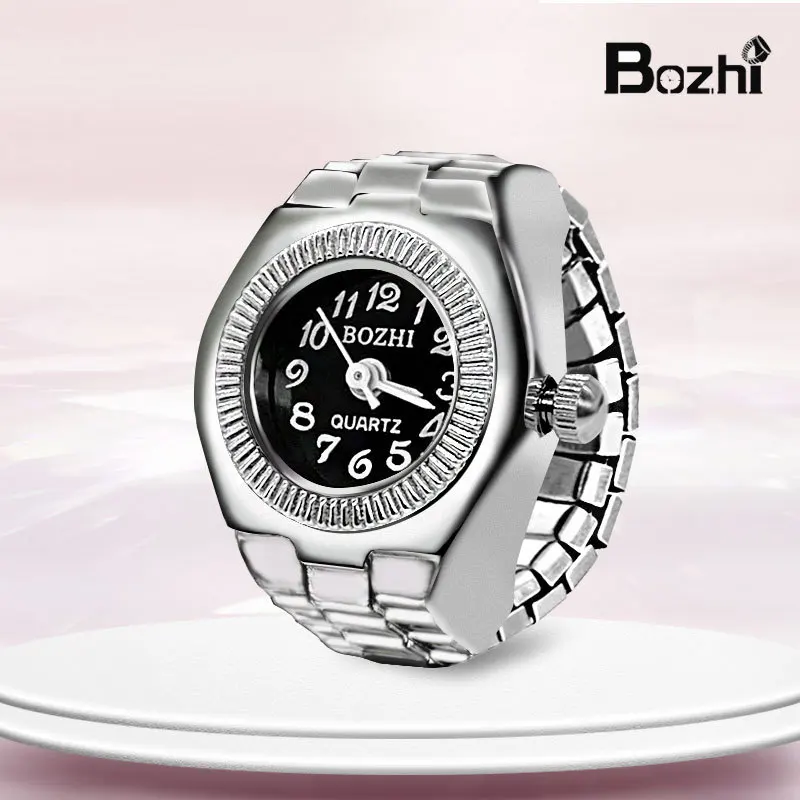 Fashion Fingeruhr Ringuhr Punk Finger Mini Uhr Quarzuhr Ring Herren Damen