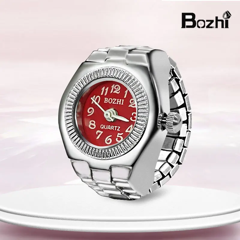 Fashion Fingeruhr Ringuhr Punk Finger Mini Uhr Quarzuhr Ring Herren Damen