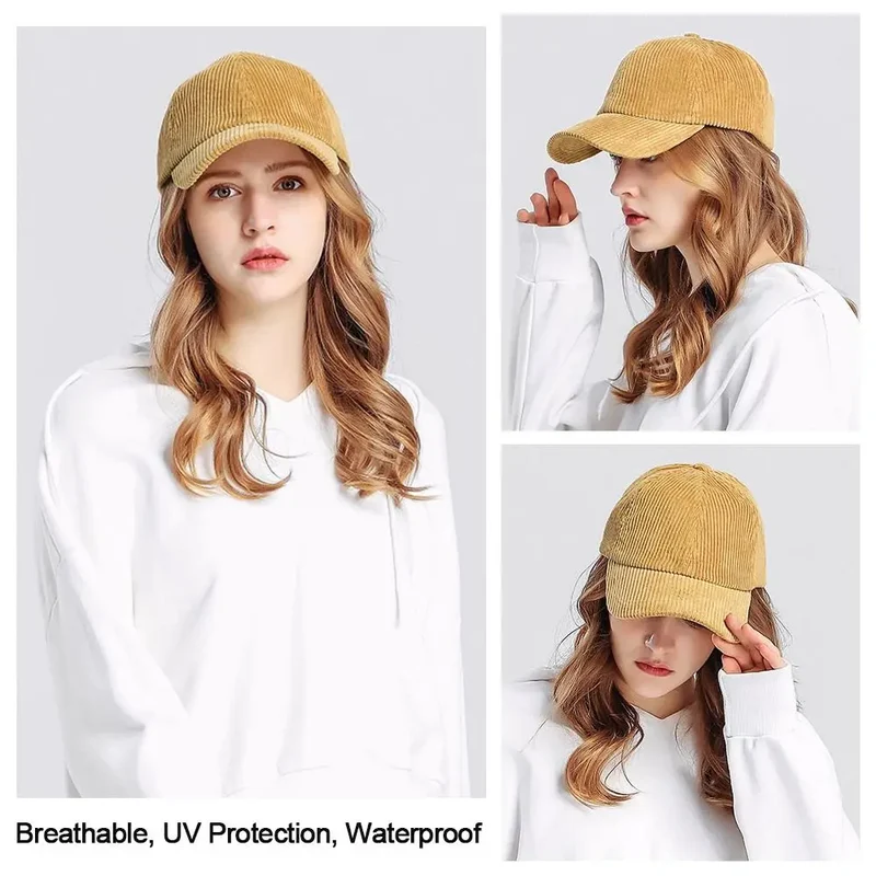 Basecap Baseball Cap Cord Look Mütze Kappe Männer Frauen Cappy Schirmmützen Hut