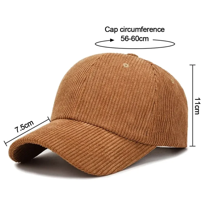 Basecap Baseball Cap Cord Look Mütze Kappe Männer Frauen Cappy Schirmmützen Hut
