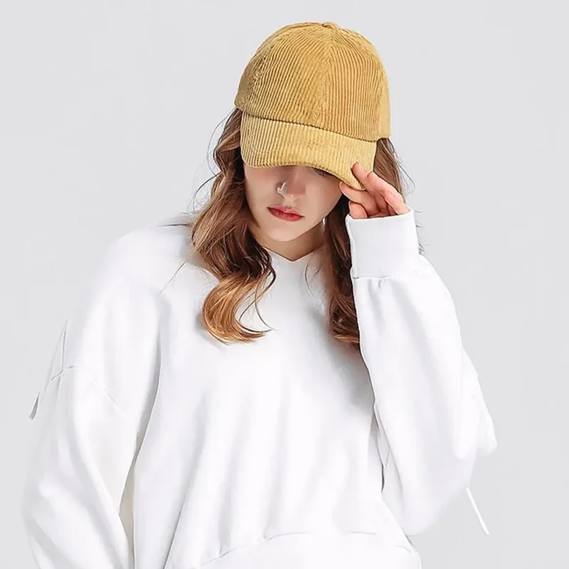Basecap Baseball Cap Cord Look Mütze Kappe Männer Frauen Cappy Schirmmützen Hut