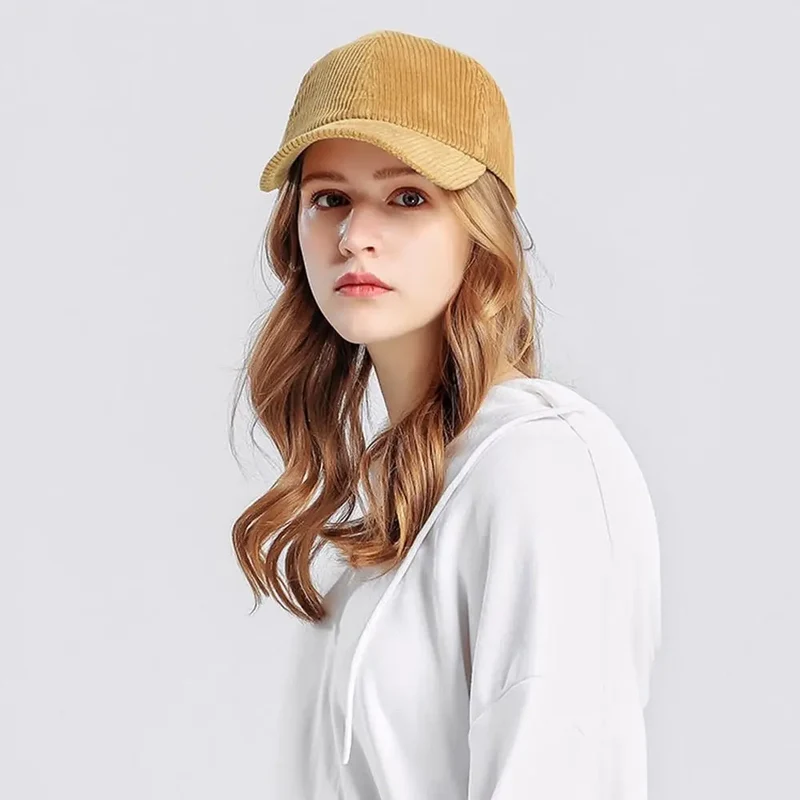 Basecap Baseball Cap Cord Look Mütze Kappe Männer Frauen Cappy Schirmmützen Hut
