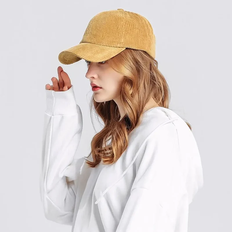 Basecap Baseball Cap Cord Look Mütze Kappe Männer Frauen Cappy Schirmmützen Hut
