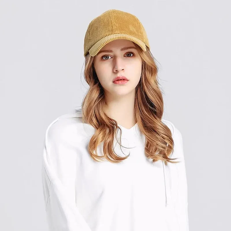 Basecap Baseball Cap Cord Look Mütze Kappe Männer Frauen Cappy Schirmmützen Hut
