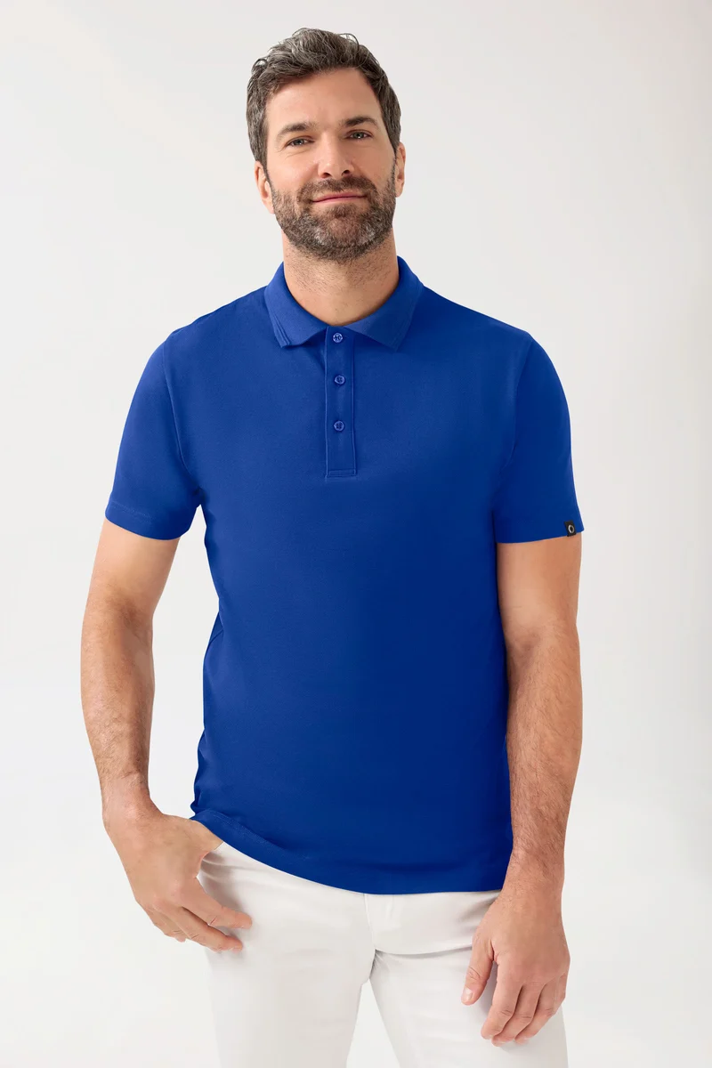 COMFY FLEX Stretch Shirt Herren - Polokragen königsblau
