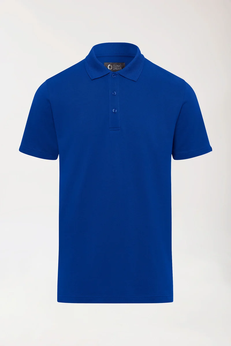 COMFY FLEX Stretch Shirt Herren - Polokragen königsblau