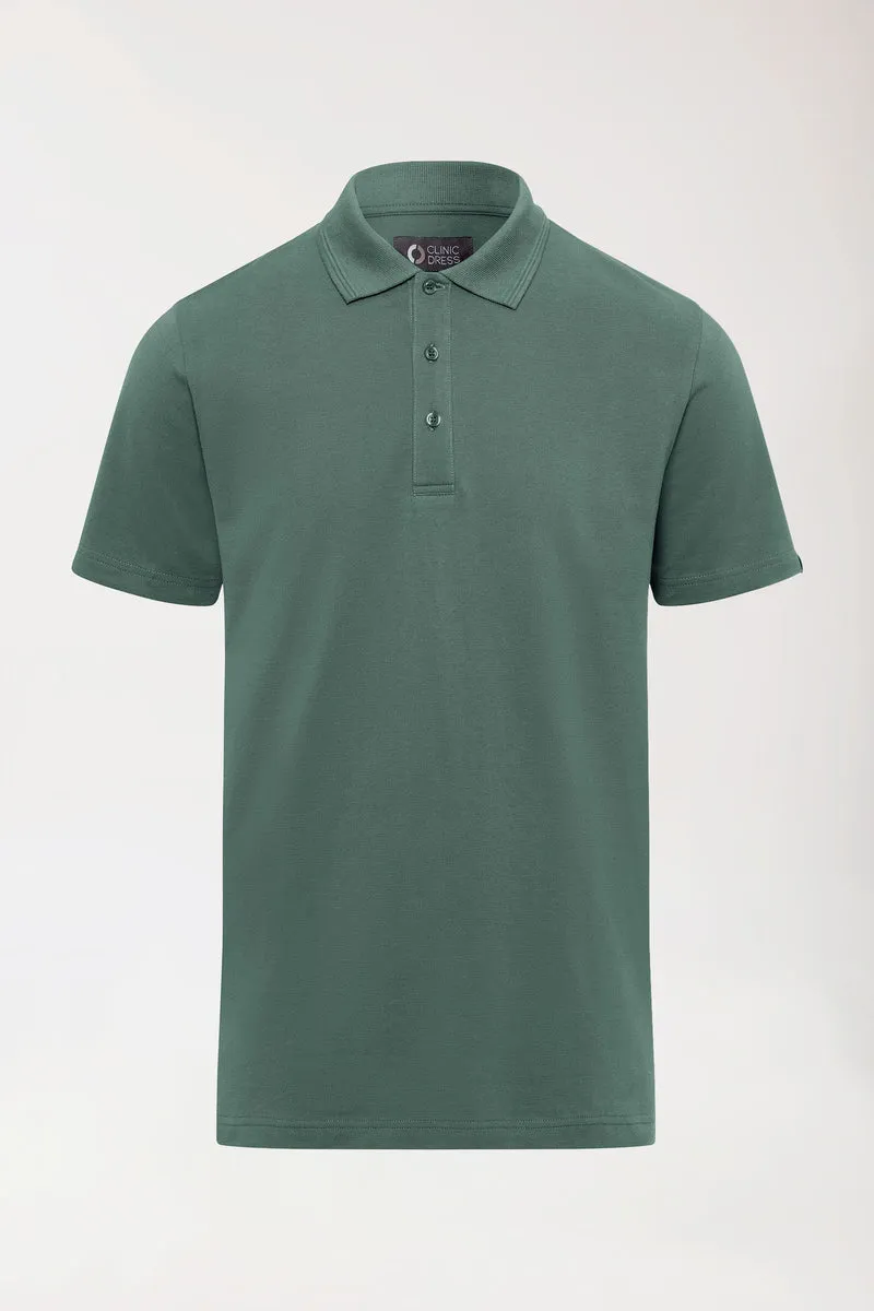 COMFY FLEX Stretch Shirt Herren - Polokragen dunkelgrün