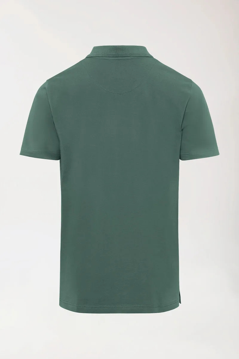 COMFY FLEX Stretch Shirt Herren - Polokragen dunkelgrün