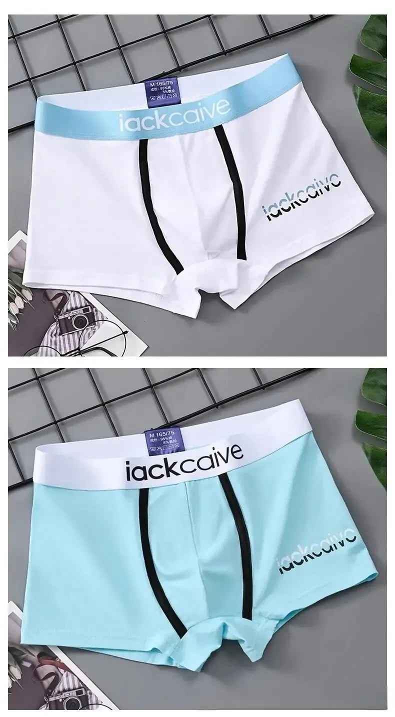 3Pcs Männliche Höschen Baumwolle männer Unterwäsche Boxer Atmungsaktiv Mann Boxer Gedruckt Unterhose Bequeme Shorts Männer Unterwäsche M-3XL