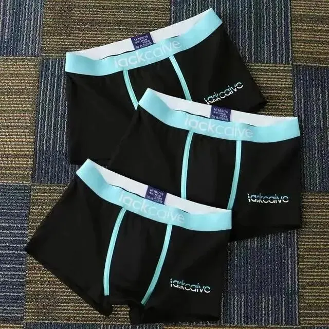 3Pcs Männliche Höschen Baumwolle männer Unterwäsche Boxer Atmungsaktiv Mann Boxer Gedruckt Unterhose Bequeme Shorts Männer Unterwäsche M-3XL