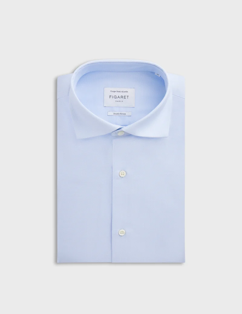 Chemise Semi-ajustée bleue