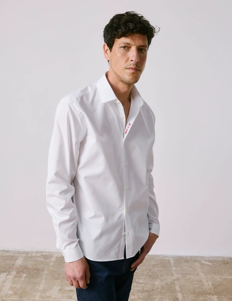 Chemise mixte "Je t'aime" blanche