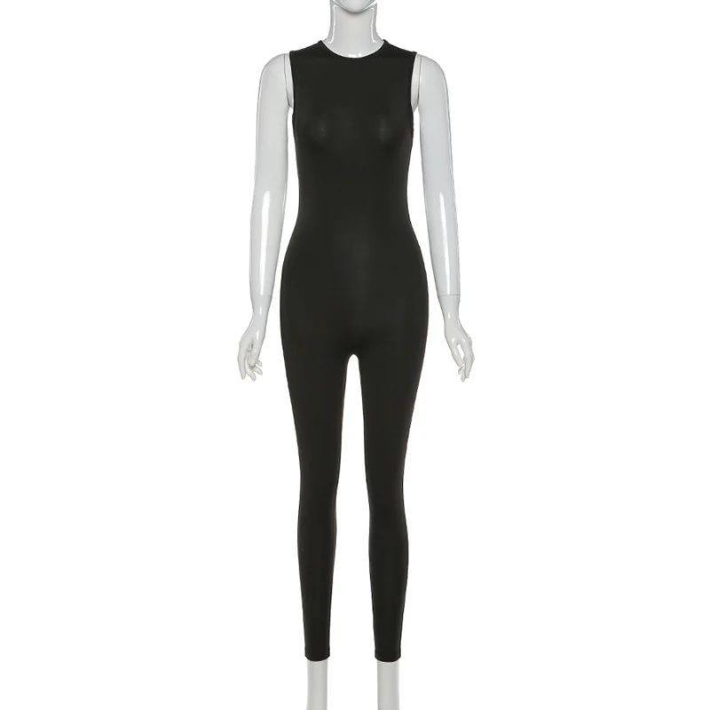Damen Overall Bodycon Jumpsuit Streetwear Fitness-Strampler Playsuit Leggins