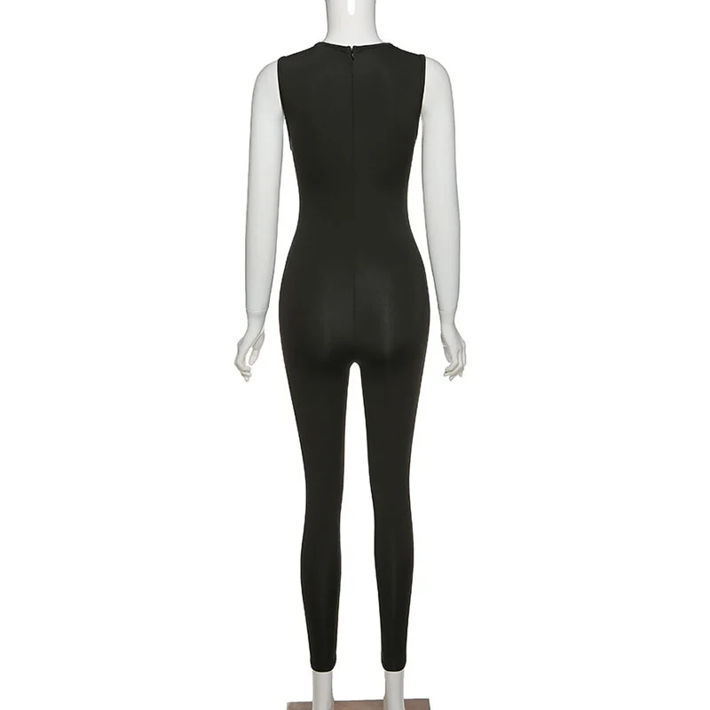 Damen Overall Bodycon Jumpsuit Streetwear Fitness-Strampler Playsuit Leggins