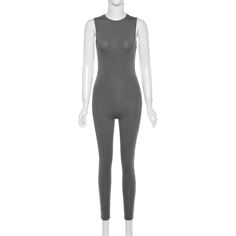 Damen Overall Bodycon Jumpsuit Streetwear Fitness-Strampler Playsuit Leggins