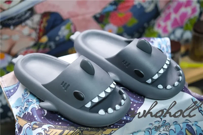 Shark Slippers Badelatschen Frauen Hausschuhe Anti-Rutsch Flip Flops Sandalen