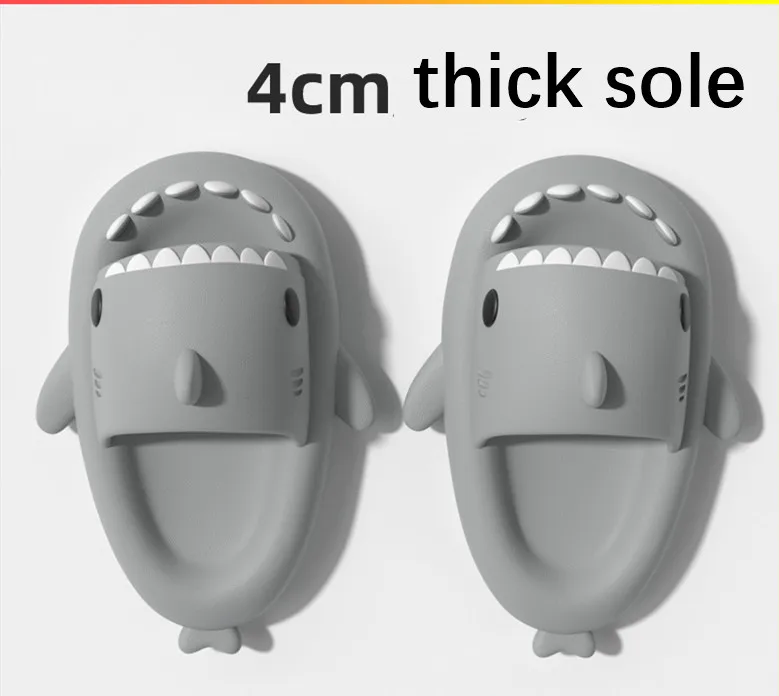 Shark Slippers Badelatschen Frauen Hausschuhe Anti-Rutsch Flip Flops Sandalen