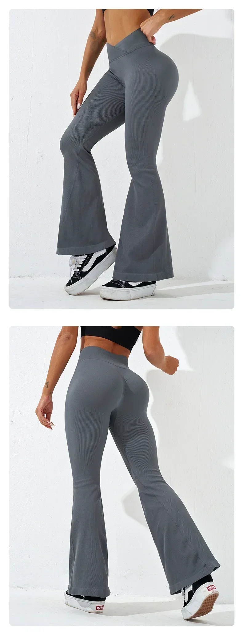 Sexy Schlank Ausgestelltes Hosen Kreuz Taille Legging Frauen Nahtlose Gym Laufen Radfahren Stricken Yoga Stretch Butt Lift Hohe Taille Hosen