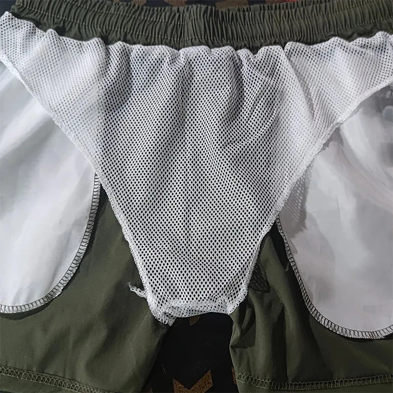 Herren-Badehose mit Reißverschlusstaschen, Netzfutter, Sommer-Strand-Boardshorts, schnell trocknend, zum Schwimmen, Badeanzug, Badebekleidung