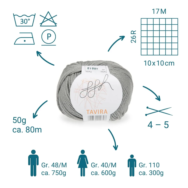ggh Tavira | 100% Baumwolle | 80m/50g | 049 - Helles Khaki