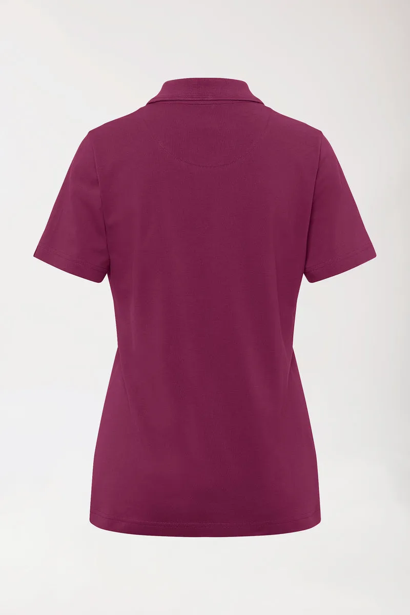 COMFY FLEX Stretch Shirt Damen - Polokragen berry