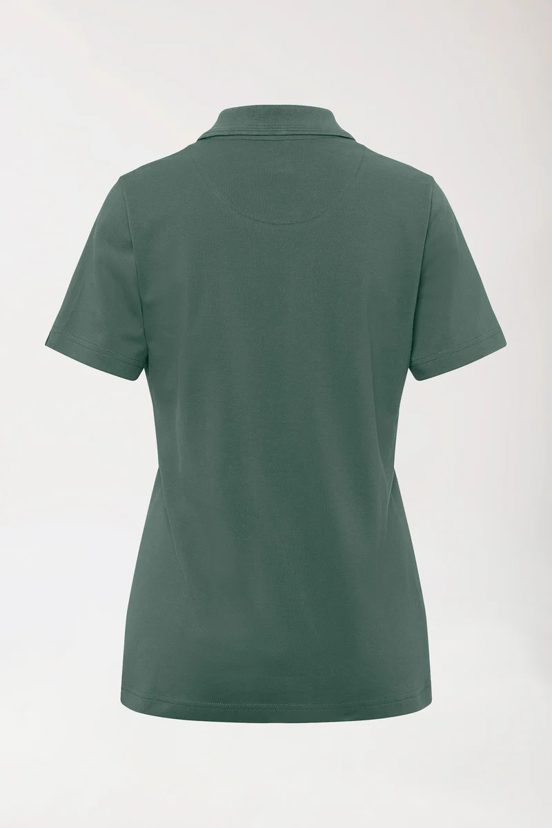 COMFY FLEX Stretch Shirt Damen - Polokragen dunkelgrün