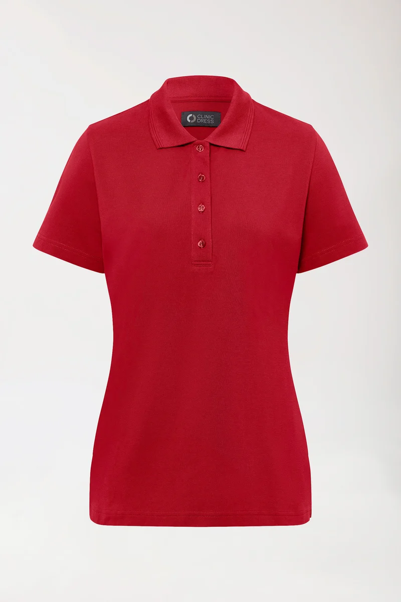 COMFY FLEX Stretch Shirt Damen - Polokragen rot