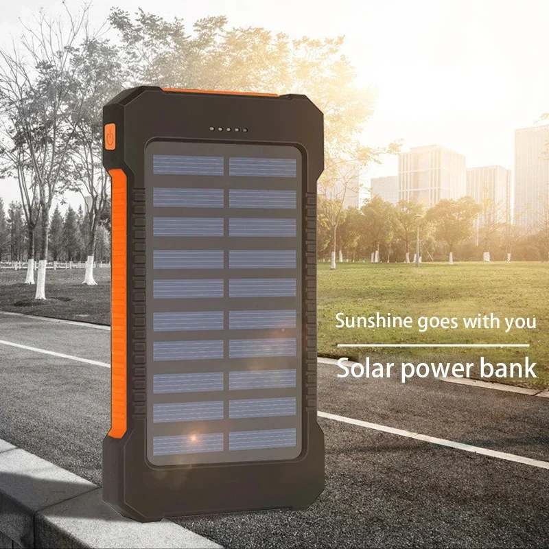 200000mAh Schnell Lade Solar PowerBank 2 USB Externes Phone Ladegerät Outdoor