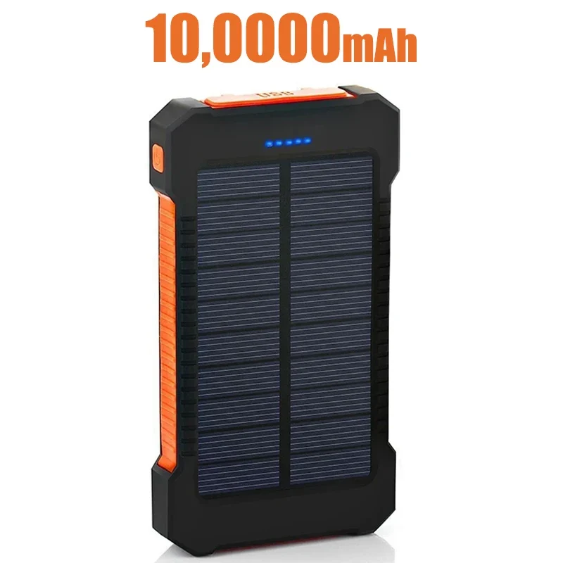 200000mAh Schnell Lade Solar PowerBank 2 USB Externes Phone Ladegerät Outdoor