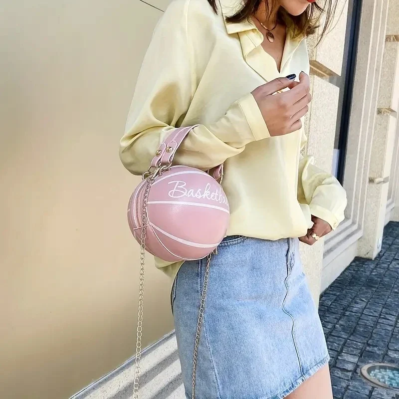 BagStreet kleine Damen Handtasche Schultertasche Umhängetasche Basketball Tasche