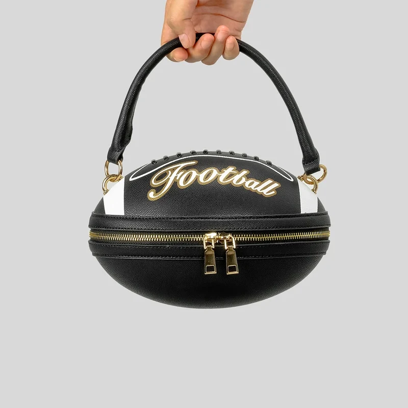 BagStreet kleine Damen Handtasche Schultertasche Herren Umhängetasche Football