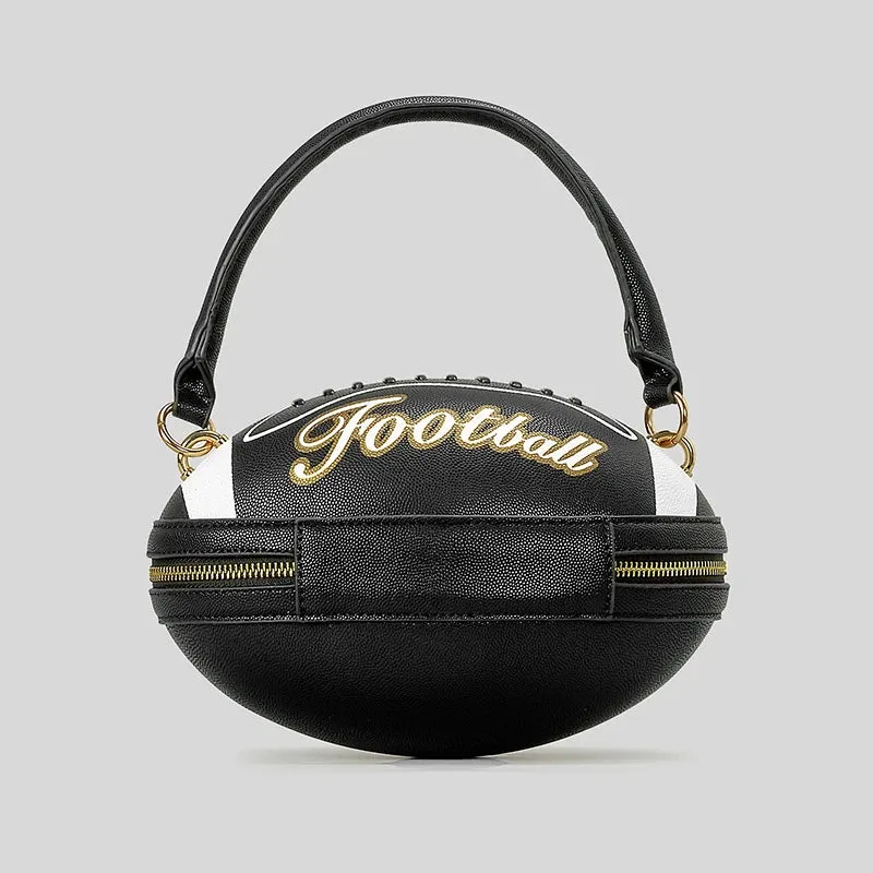 BagStreet kleine Damen Handtasche Schultertasche Herren Umhängetasche Football