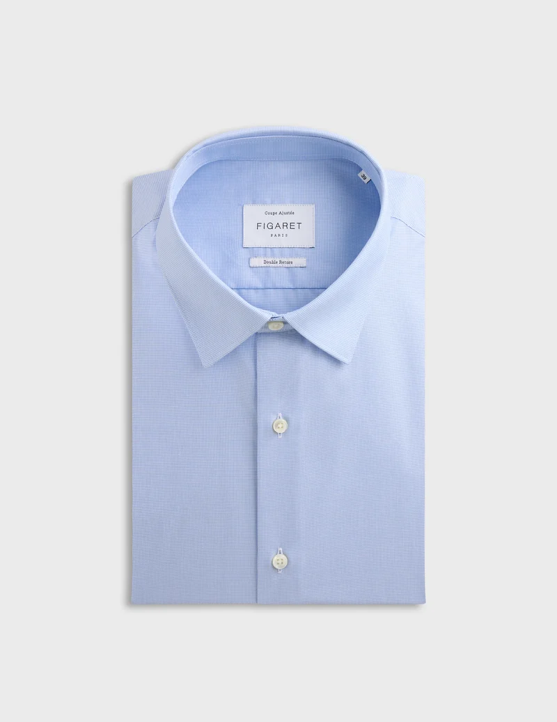 Chemise Ajustée bleue