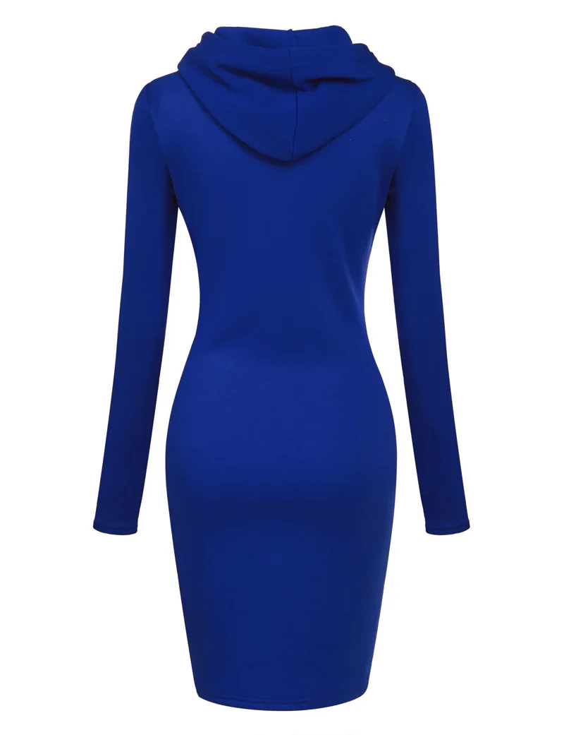 Kapuzenpullover Sweatshirt Pulloverkleid Hoodie Pulli Tunika Damen Sportkleid
