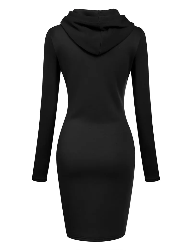 Kapuzenpullover Sweatshirt Pulloverkleid Hoodie Pulli Tunika Damen Sportkleid