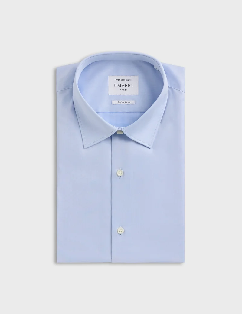 Chemise Semi-ajustée bleue