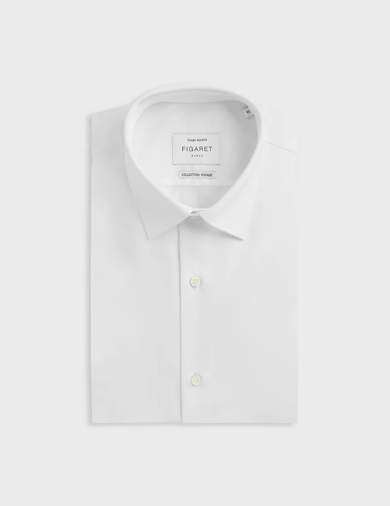 Chemise Ajustée Voyage blanche