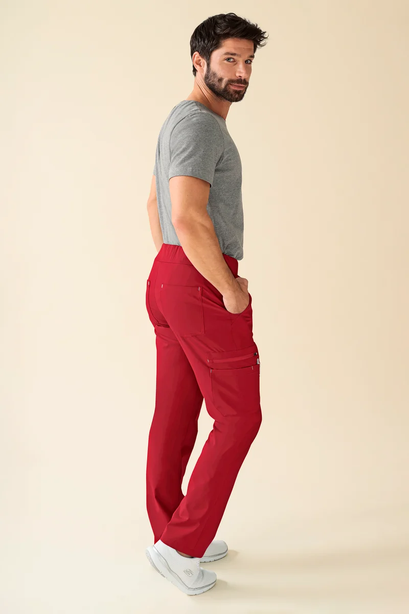 KAERE Hose Herren - gerader Saum Kurzgr. mit Beintaschen rot